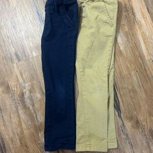 The Children's Place Navy Blue & Khaki Straight Leg Kids Pants - 2 Pack